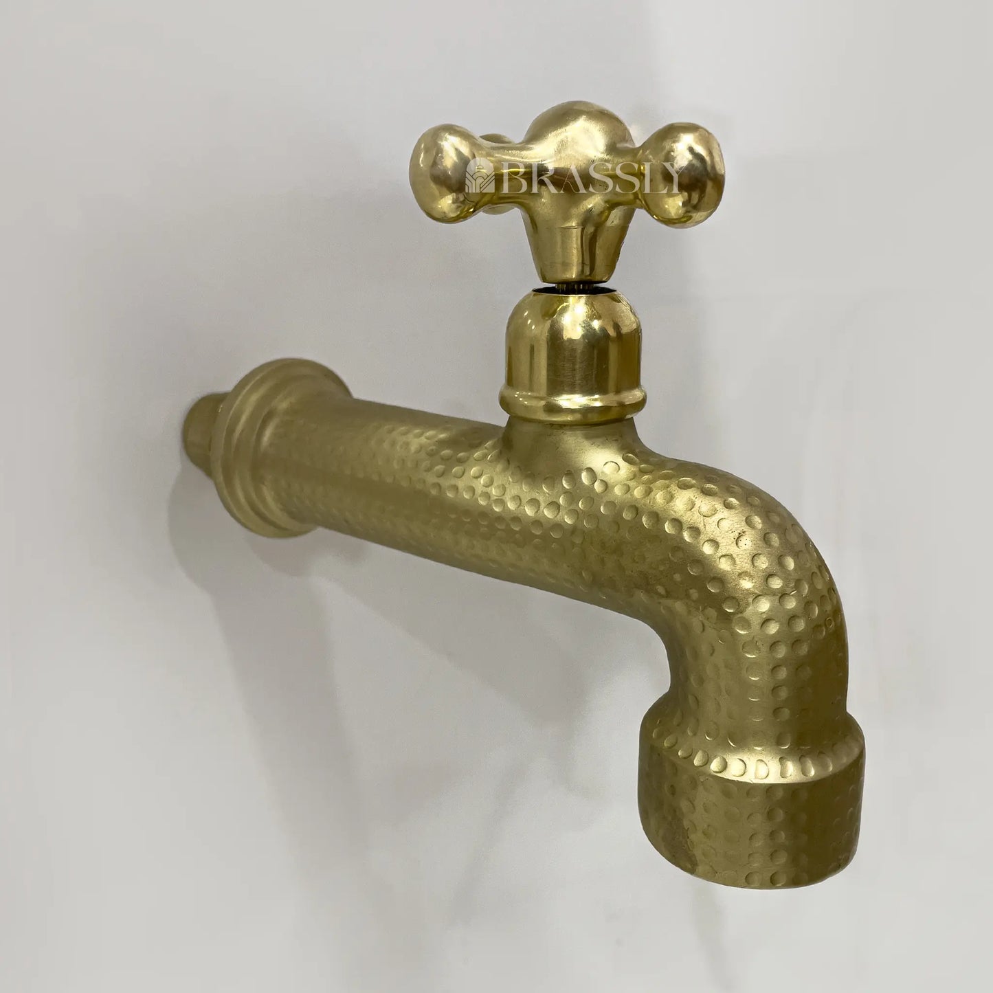 Copper Wall Mount Water Tap, Engraved Moroccan Faucet