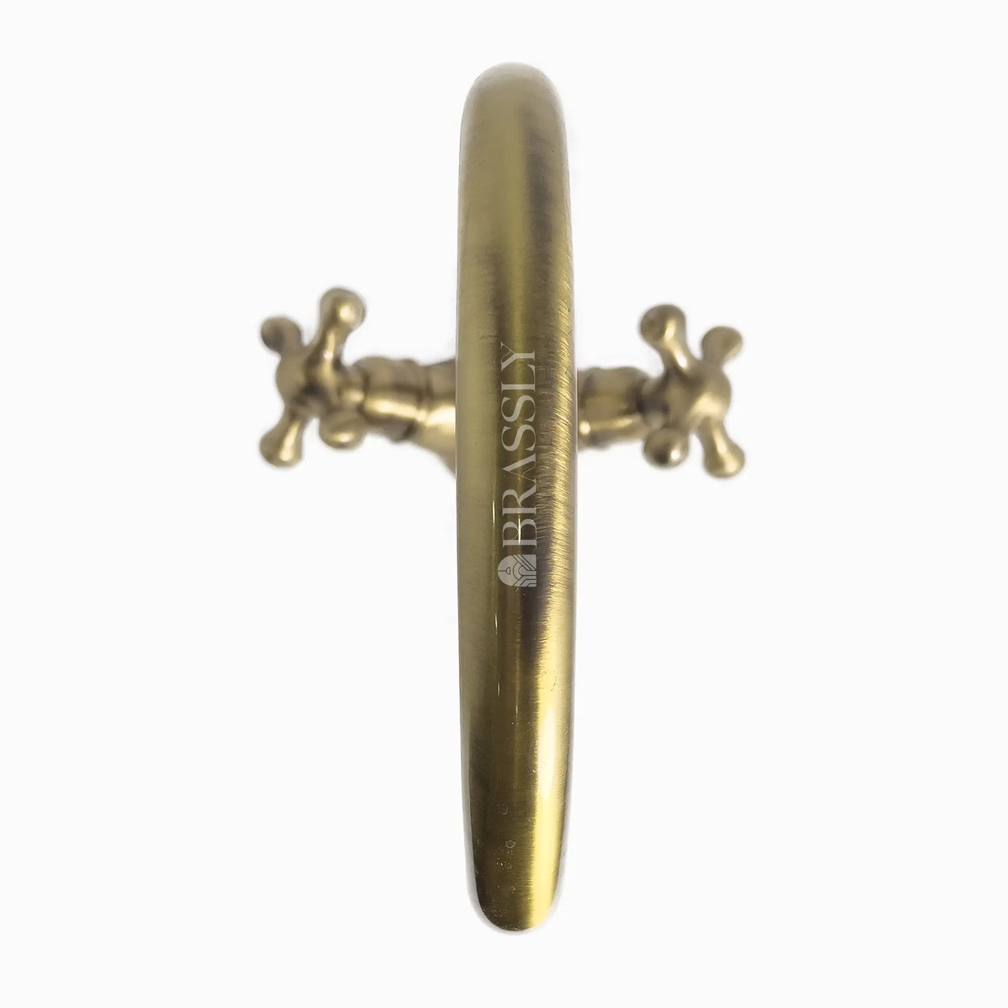 Bathroom Tap, Brass Kitchen Faucet Or Copper Gooseneck Tap with Simple Cross Handles