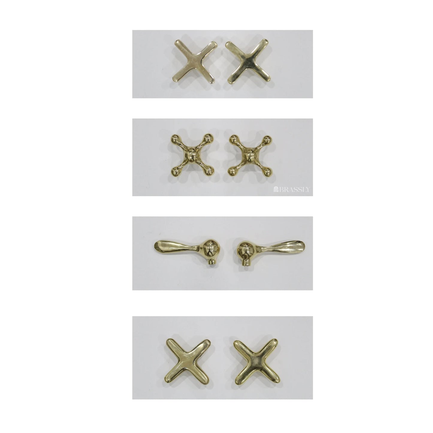 Brass Wall Mounted Tap, Multiple Handle Styles for Bathroom and Kitchen