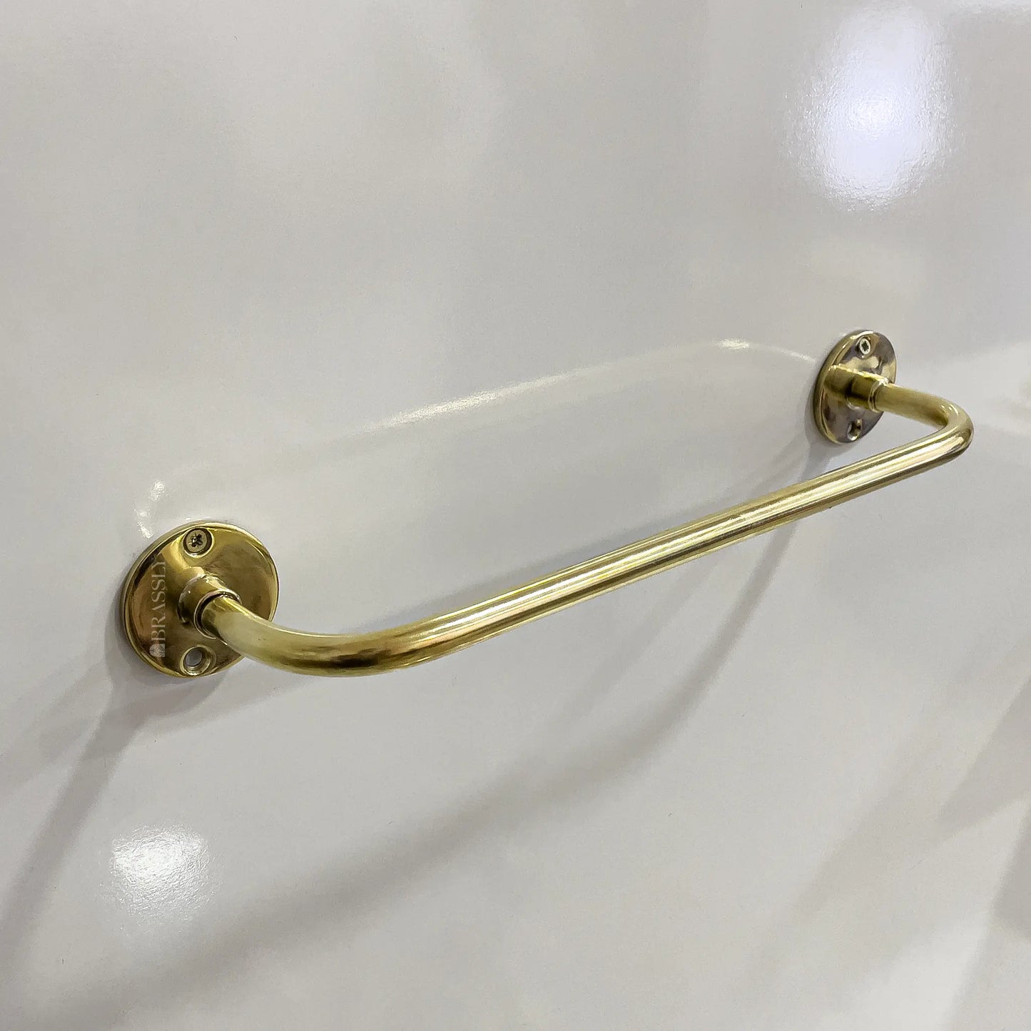 Unlacquered Brass Wall Mounted Hanging Rail, Brass Kitchen Hanging Rail