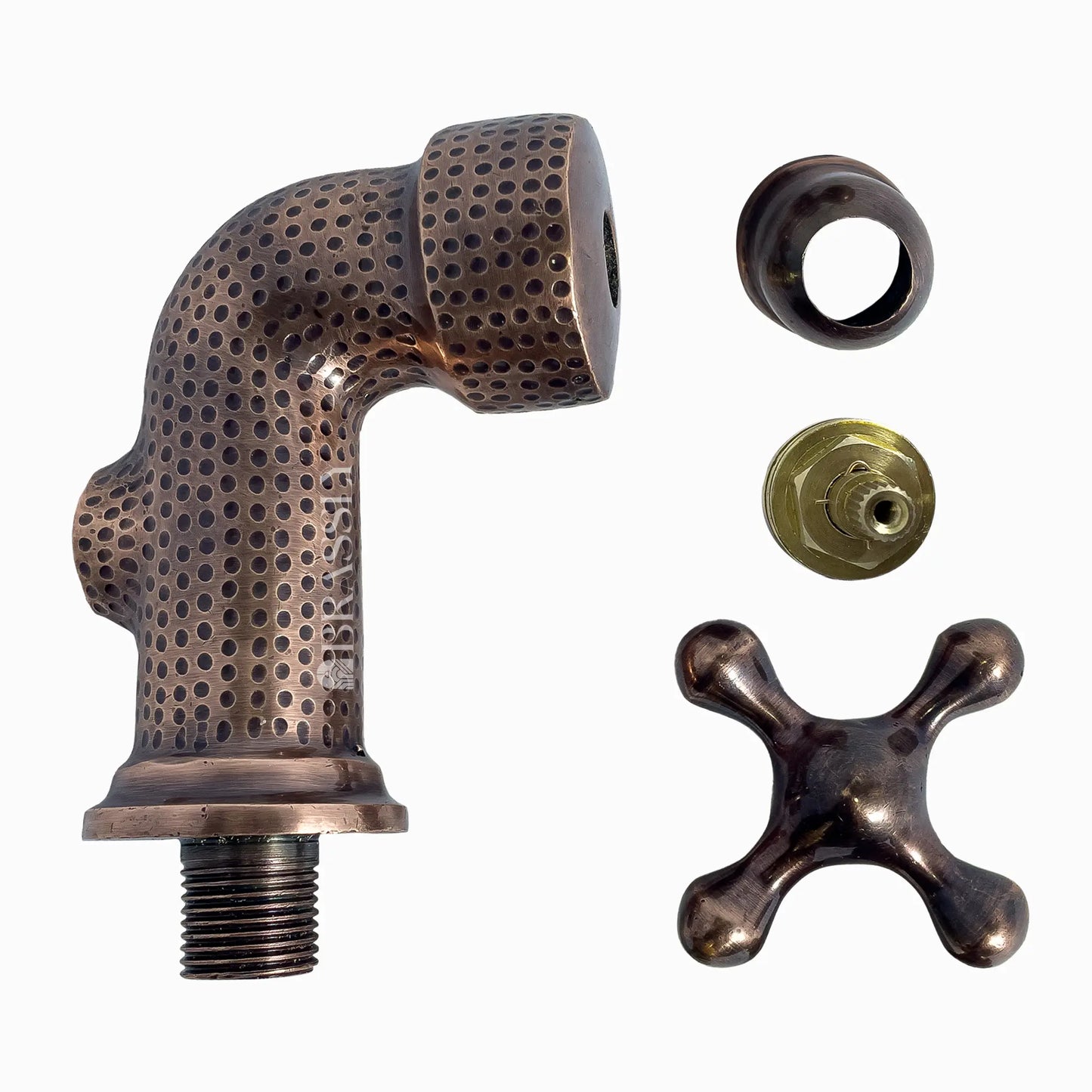 Copper Wall Mount Water Tap, Engraved Moroccan Faucet