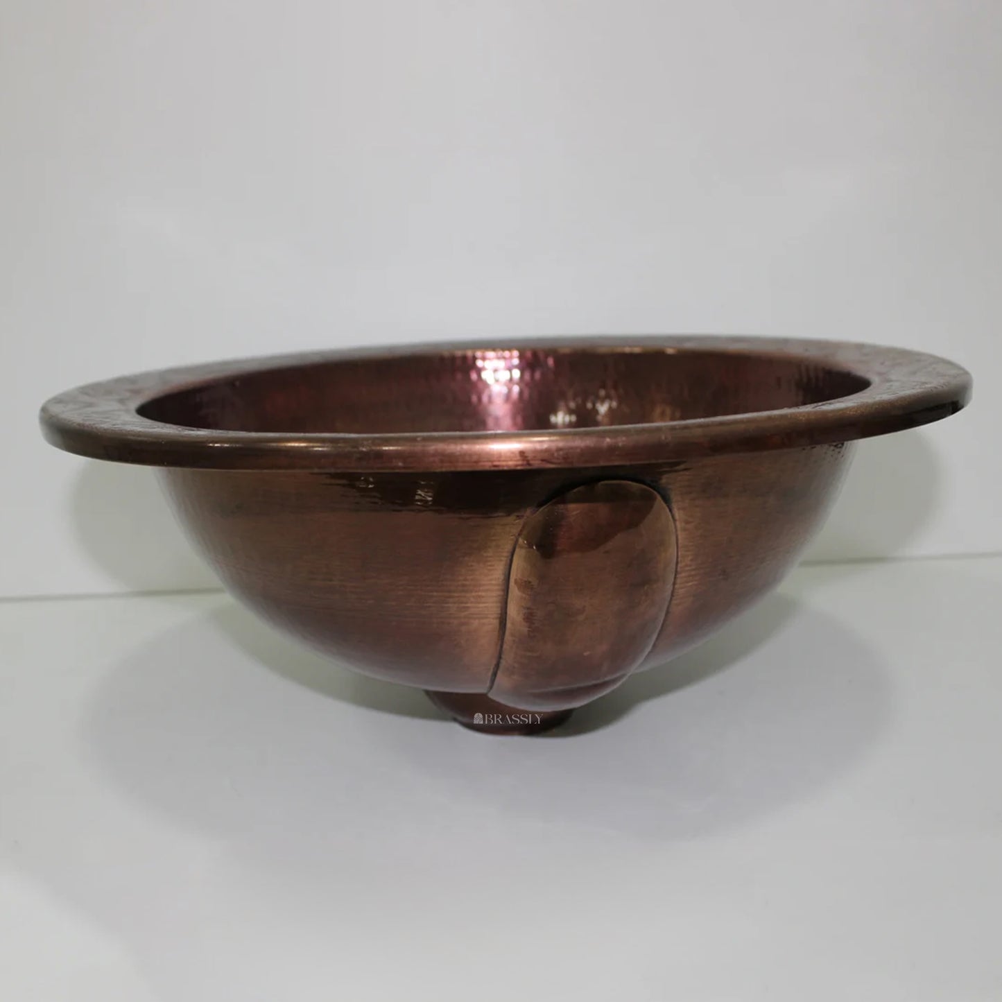Hand-Engraved Copper Sink with Moroccan Round Vessel Design for Bathroom