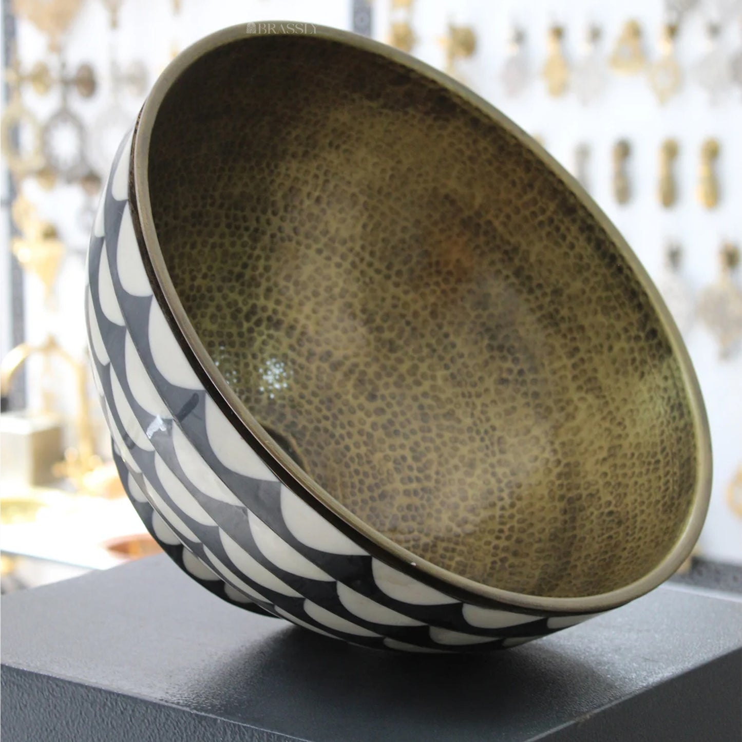 Moroccan Bronze Sink Bowl - Handcrafted Copper Round Washbasin for Bathroom or Outdoor Use
