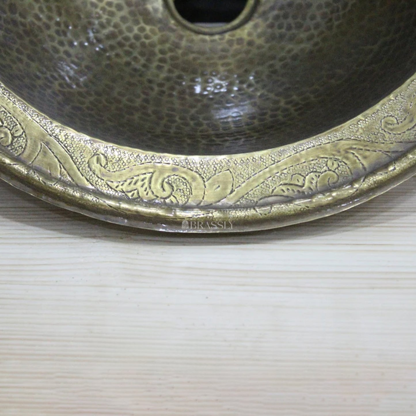 Handcrafted Moroccan Drop-In Bathroom Sink - Brass Basin Sink for Modern Bathrooms