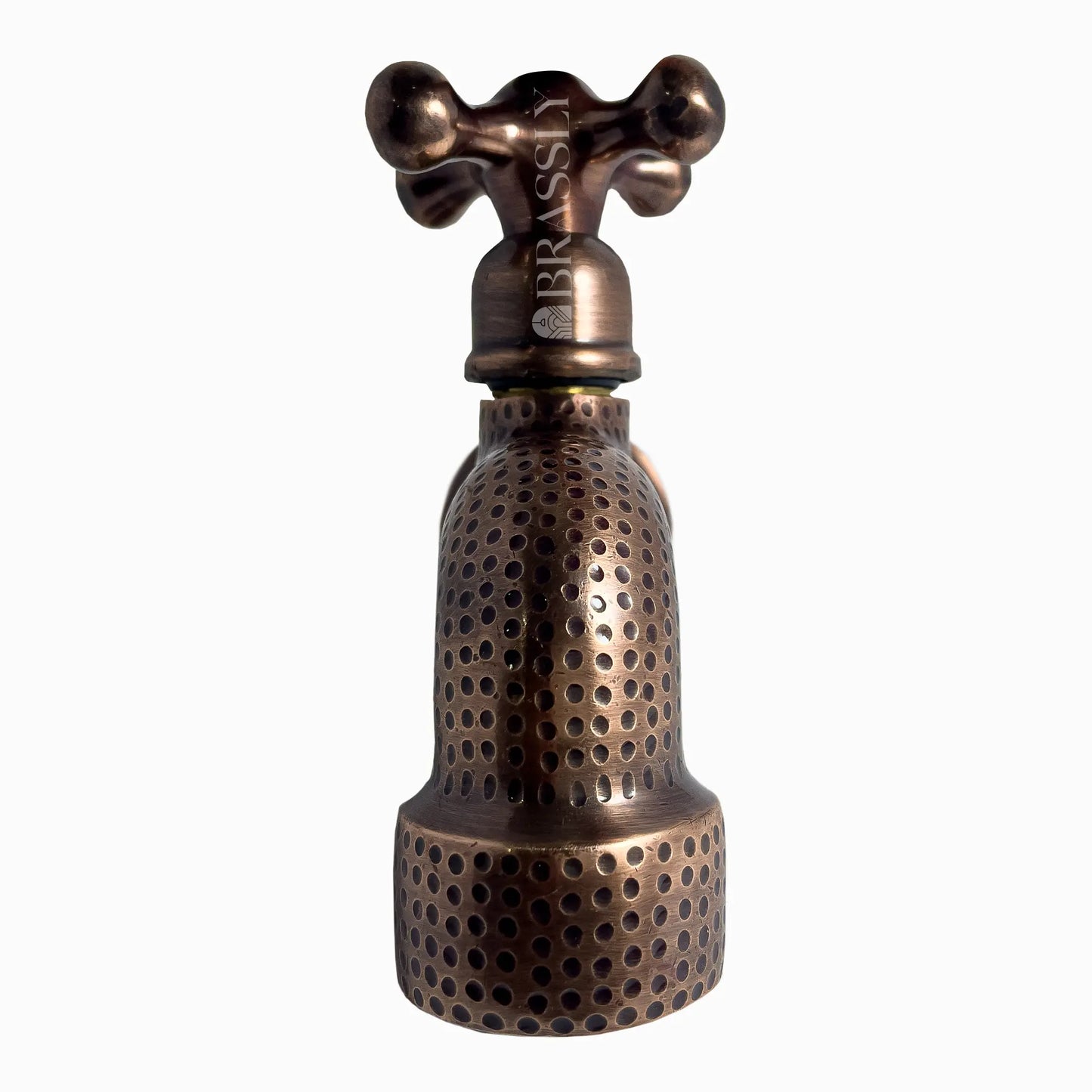 Copper Wall Mount Water Tap, Engraved Moroccan Faucet