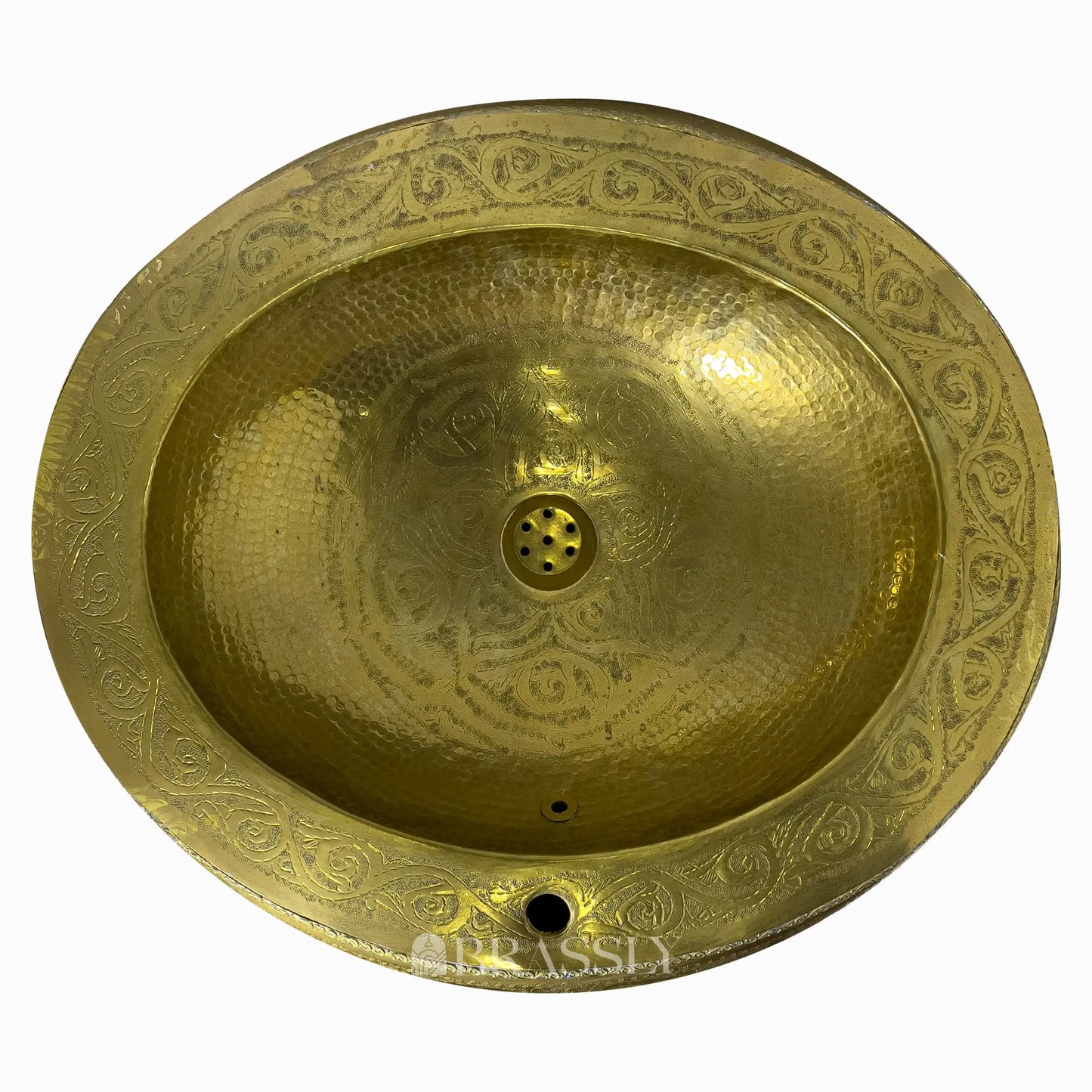 Engraved Brass Sink, Brass Bathroom Sink, Bohemian Antique Vessel Sink
