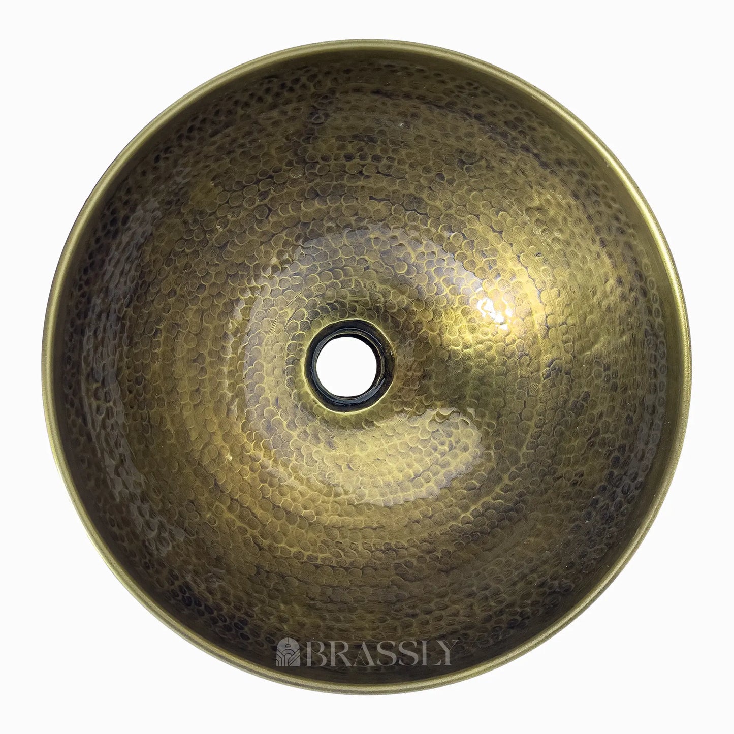 Moroccan Brass Sink, Wood And Black Pattern, Bathroom Vessel Sink