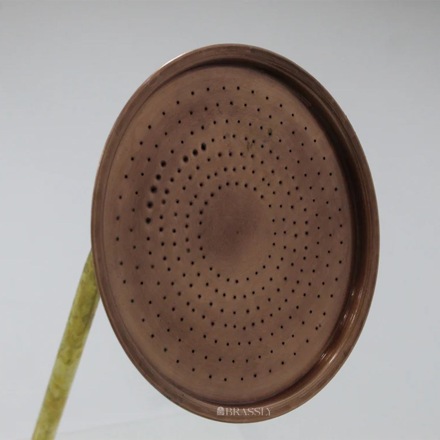 Unlacquered Solid Dark Copper Round Rain Shower Head - Vintage Outdoor Showerhead