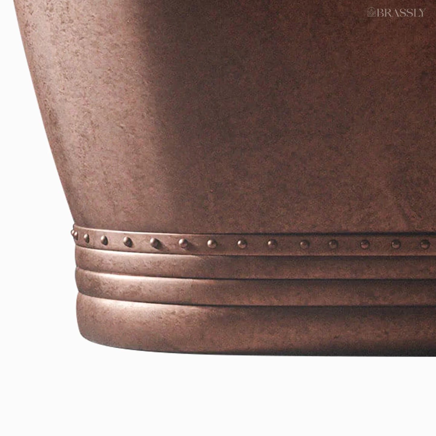 Handmade Hammered Copper Bathtub with Patina – Freestanding Luxury Soaking Tub