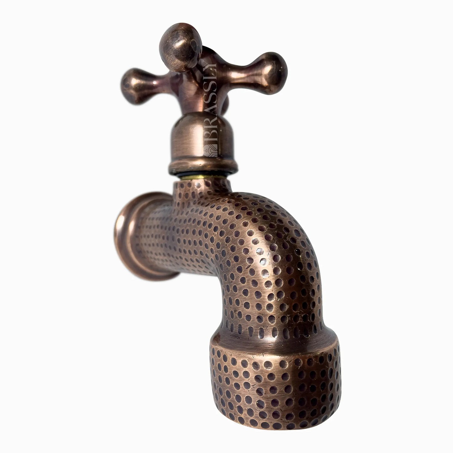 Copper Wall Mount Water Tap, Engraved Moroccan Faucet