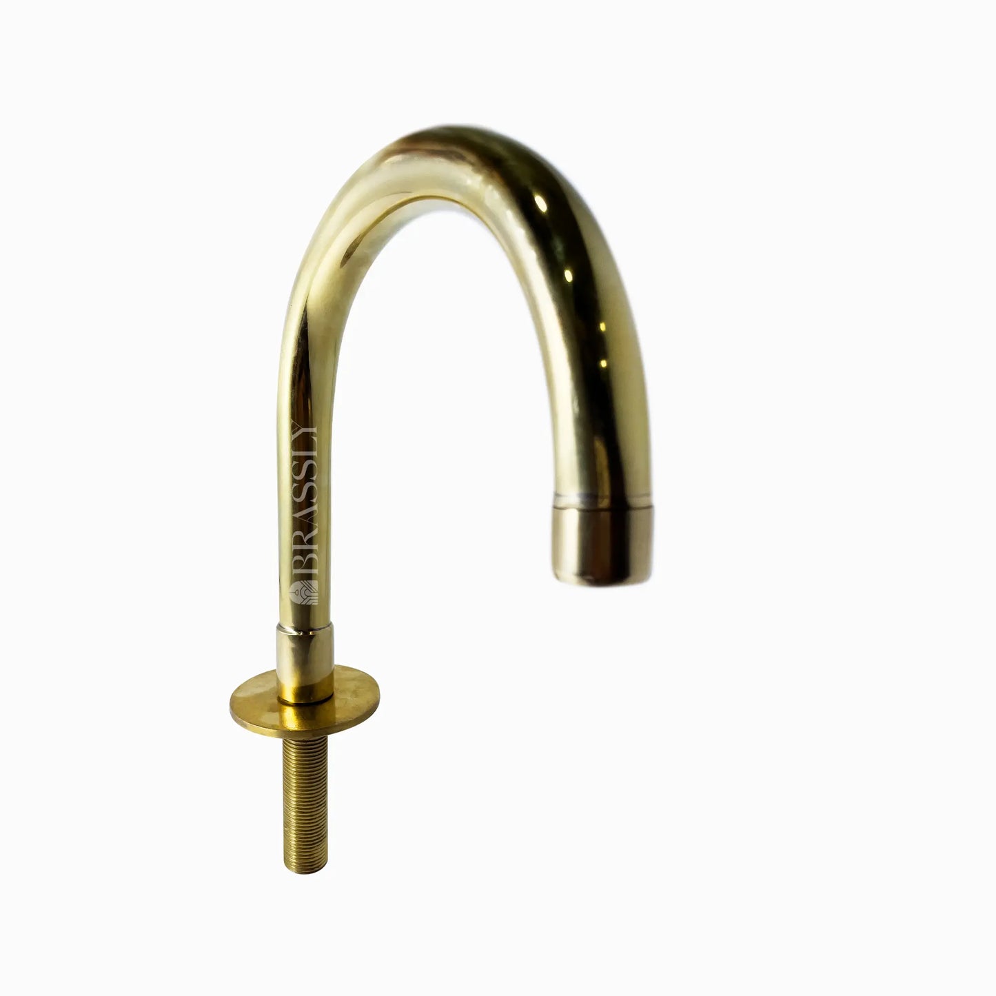 Unlacquered Brass 8" Bridge Tap, Deck Mount Tap, Vintage Kitchen Sink Tap