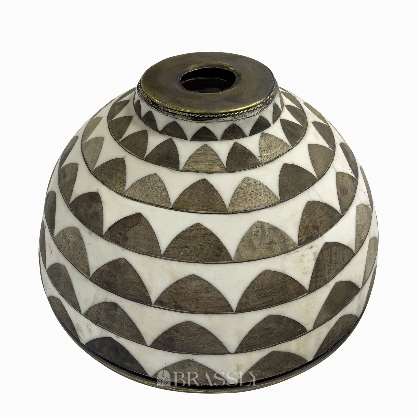 Brass Bathroom Sink, White And Black Pattern, Copper Resin Vanity Vessel Sink