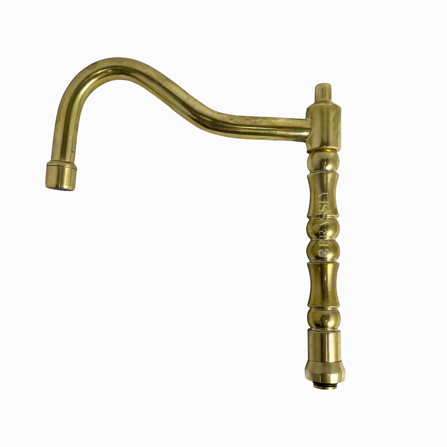 Unlacquered Brass 8" Bridge Tap, Deck Mount Tap, Vintage Kitchen Sink Tap
