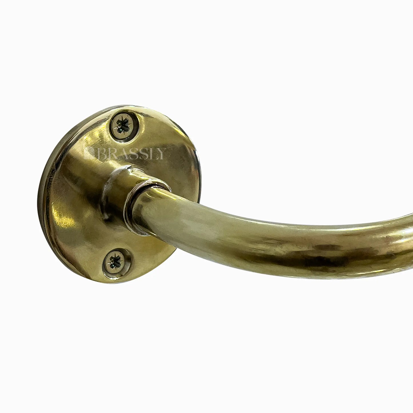 Unlacquered Brass Wall Mounted Hanging Rail, Brass Kitchen Hanging Rail