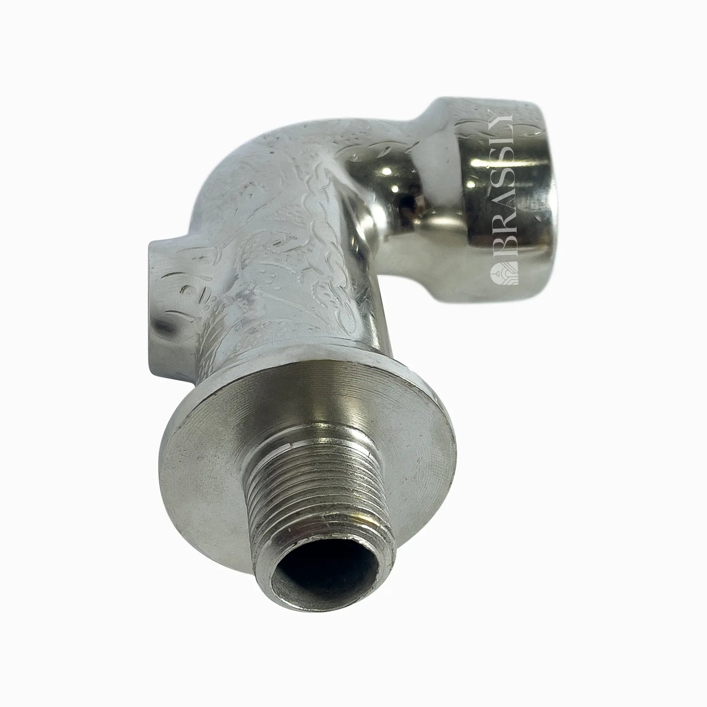 Handcrafted Small Water Tap, Chrome Silver Finish Wall Faucet
