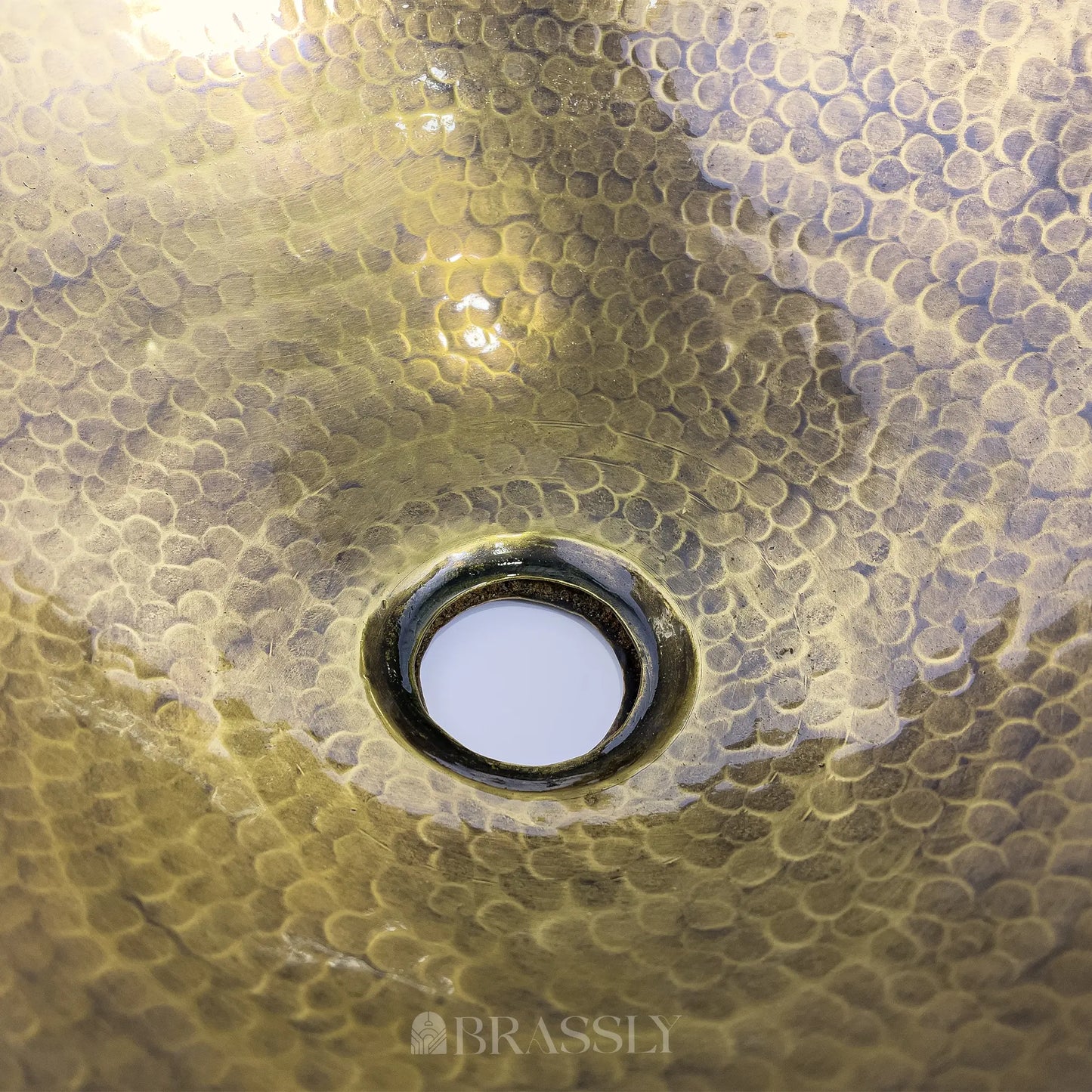 Moroccan Brass Sink, Wood And Black Pattern, Bathroom Vessel Sink