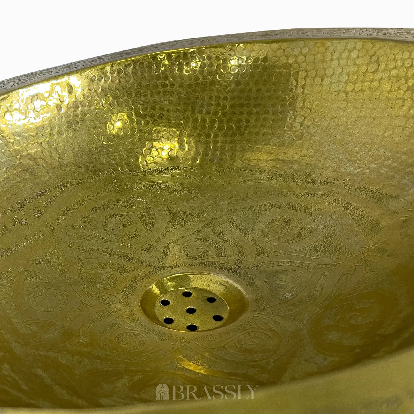 Engraved Brass Sink, Brass Bathroom Sink, Bohemian Antique Vessel Sink