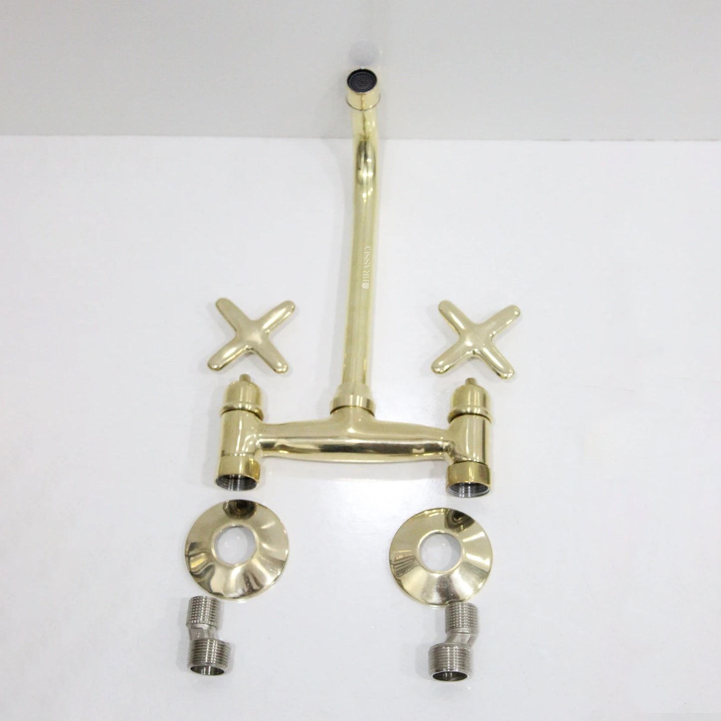 Brass Wall Mounted Tap, Multiple Handle Styles for Bathroom and Kitchen