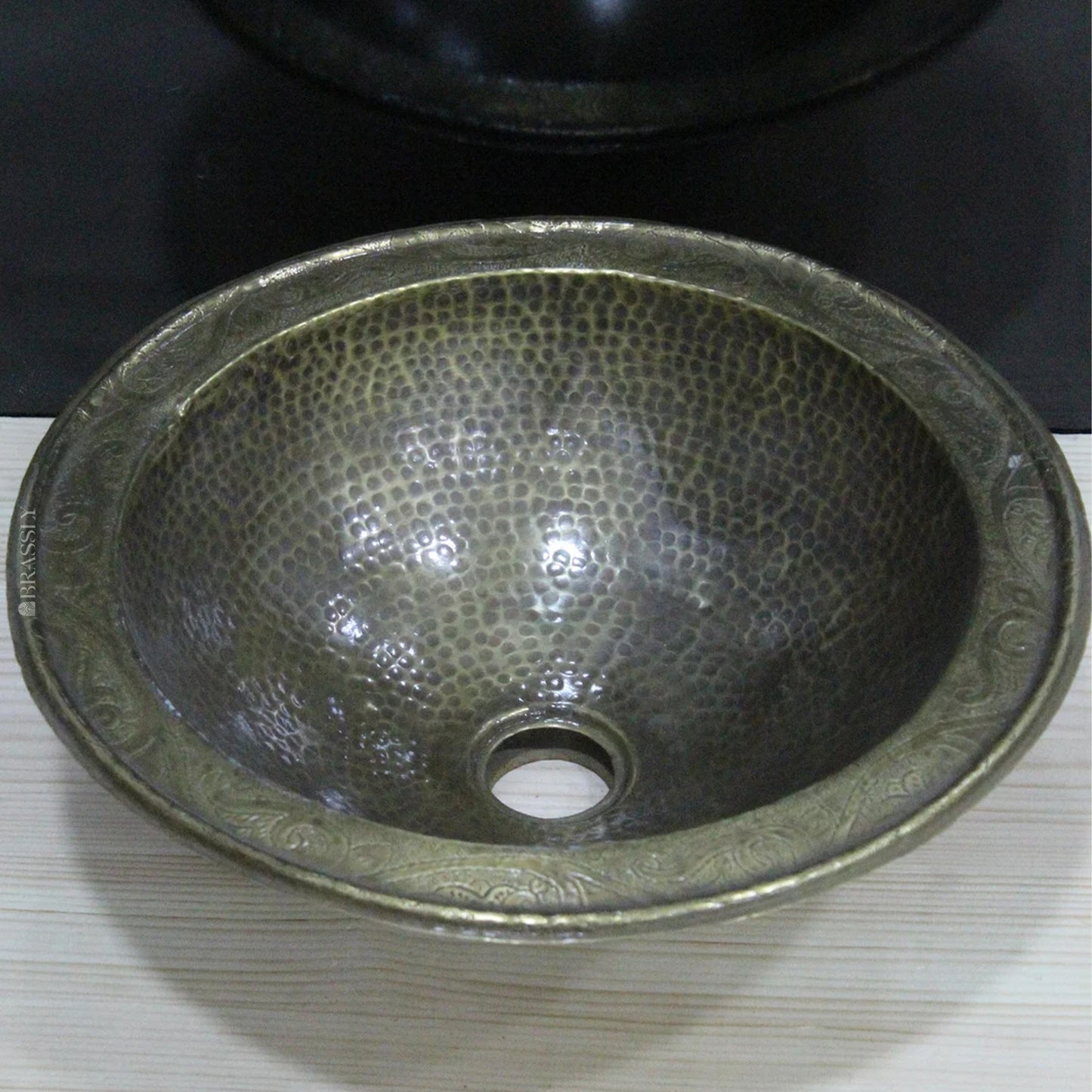 Handcrafted Moroccan Drop-In Bathroom Sink - Brass Basin Sink for Modern Bathrooms