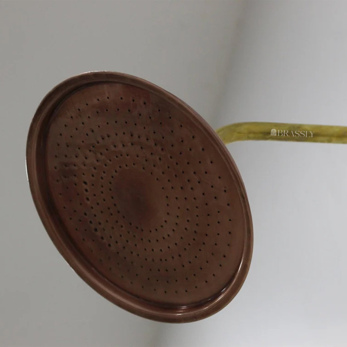 Unlacquered Solid Dark Copper Round Rain Shower Head - Vintage Outdoor Showerhead