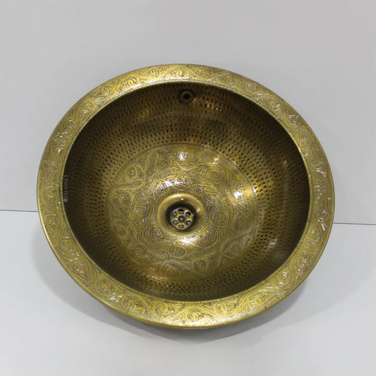 Handcrafted Drop In Sink, Hammered Bronze Copper Bar Sink for Kitchen