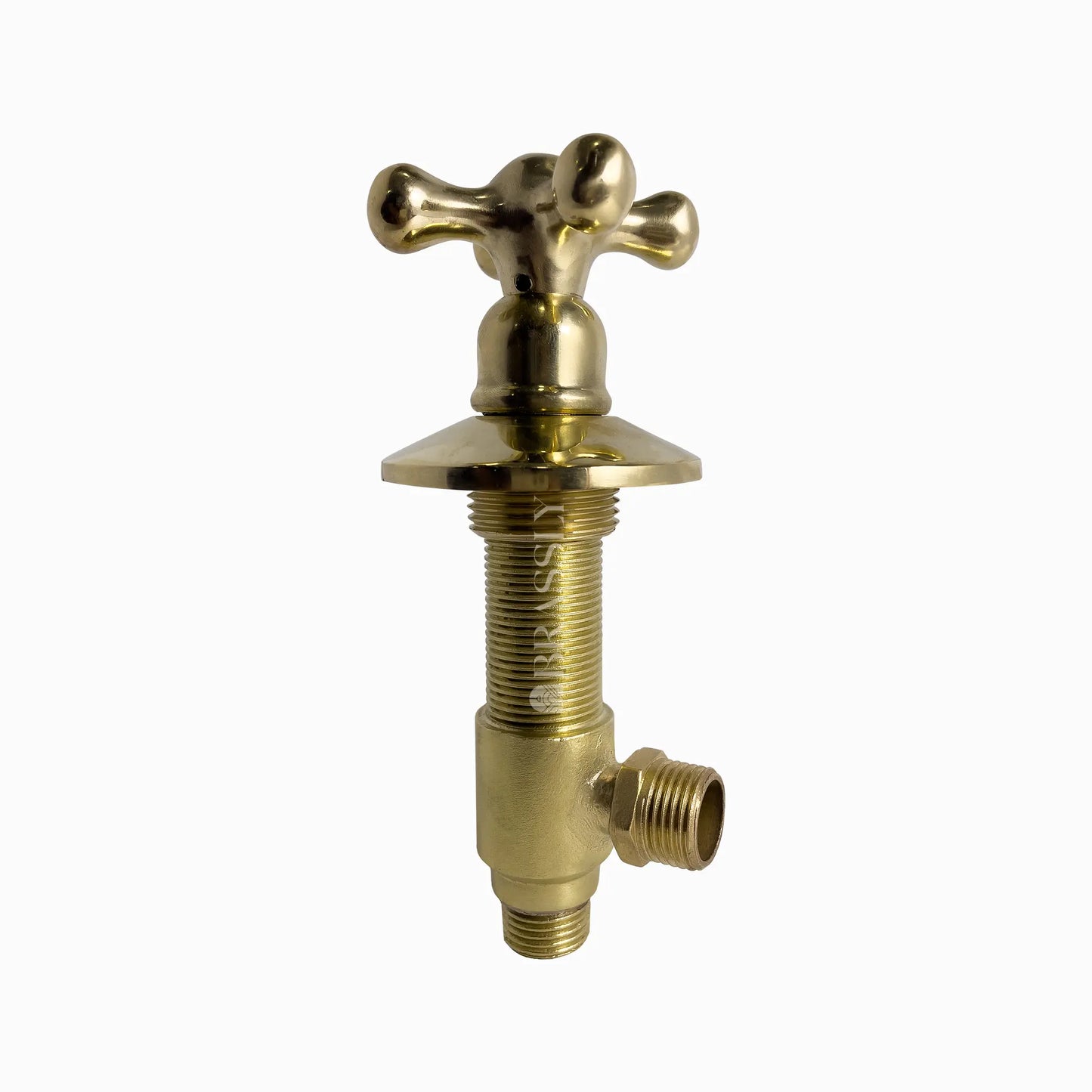 Unlacquered Brass 8" Bridge Tap, Deck Mount Tap, Vintage Kitchen Sink Tap