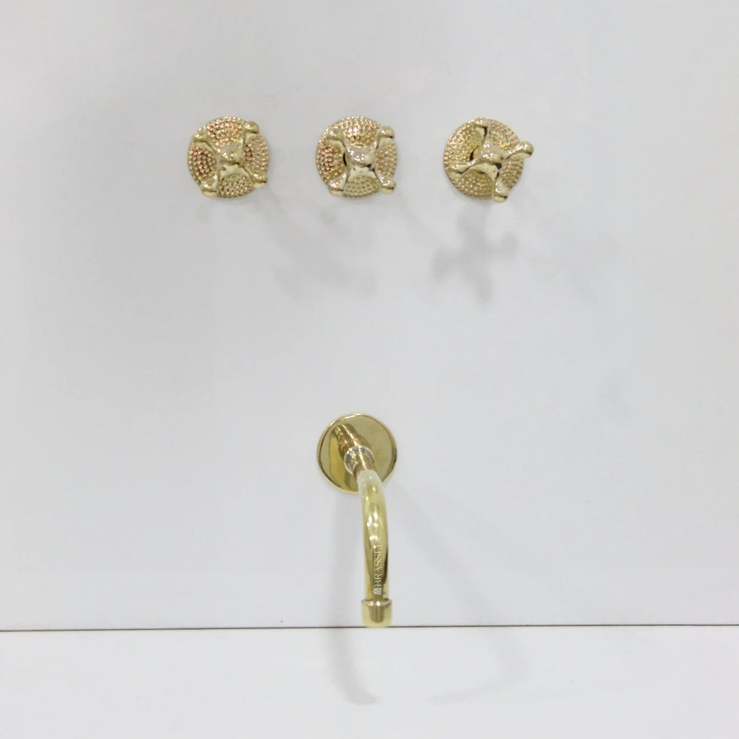 Brass Shower System, Straight Tub Filler And Head Shower, Plumbing Fixtures