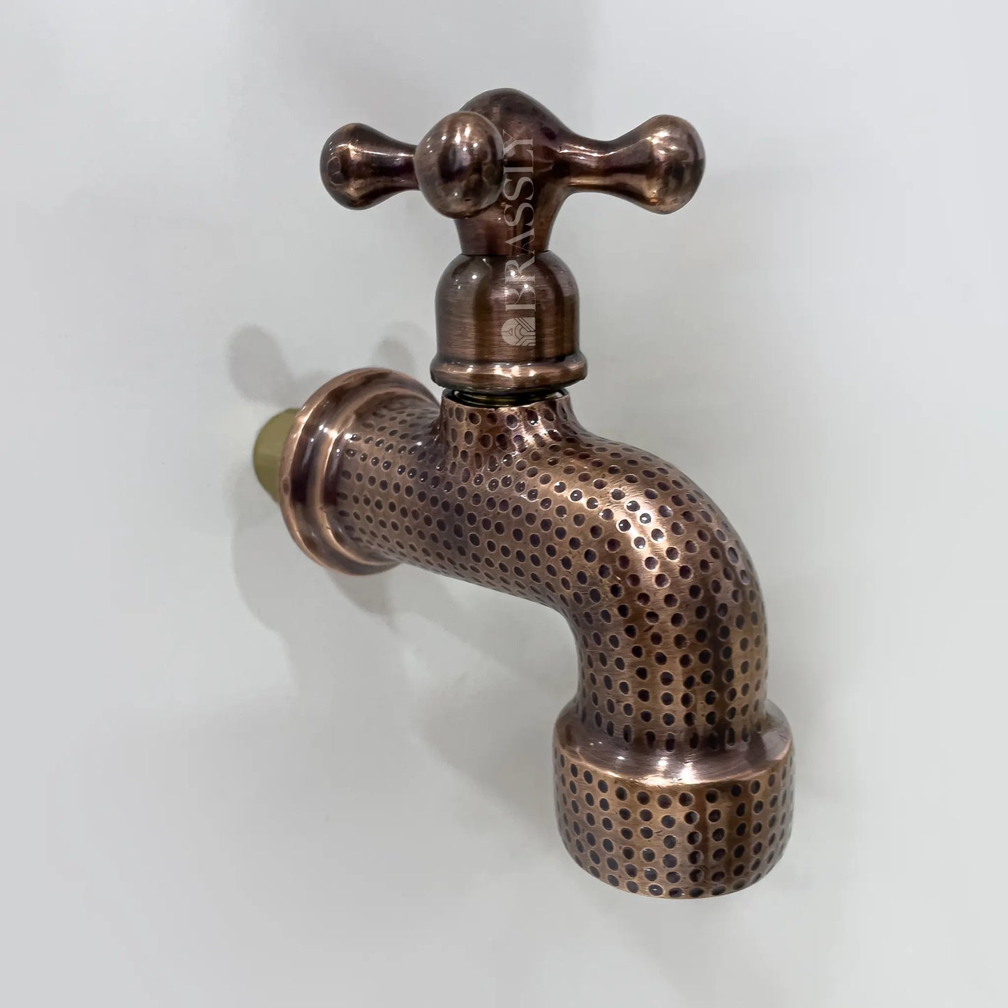 Copper Wall Mount Water Tap, Engraved Moroccan Faucet