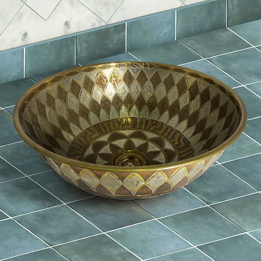 Brass Copper Single Dropped in Sink, Solid Brass Sink