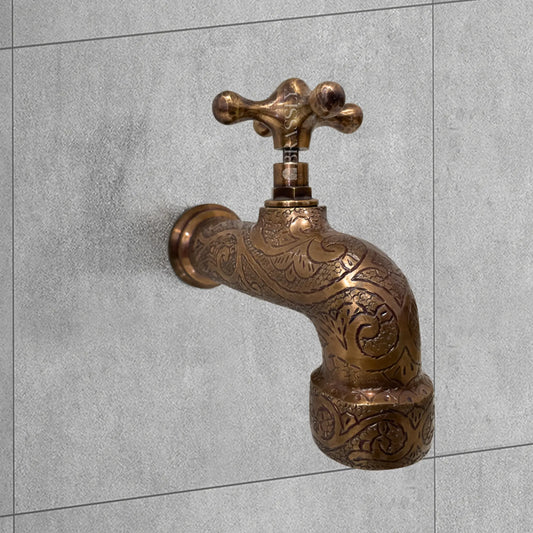 Wall Mounted Copper Or Brass Tap, Moroccan Handmade Faucet