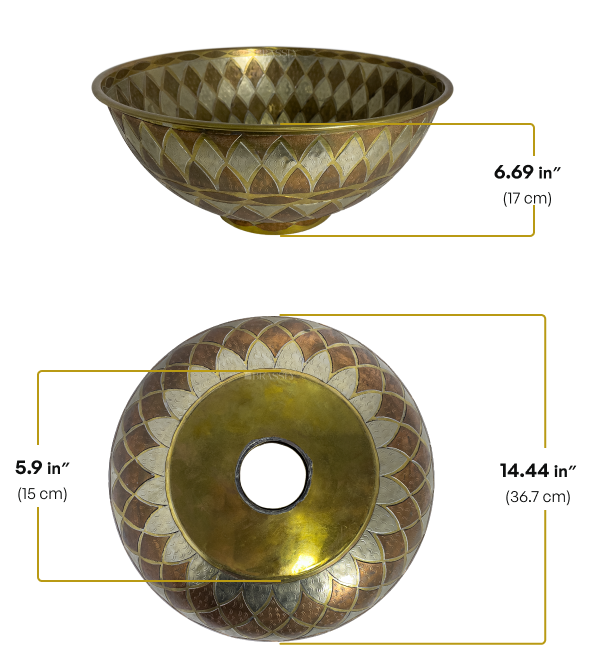 Brass Copper Single Dropped in Sink, Solid Brass Sink