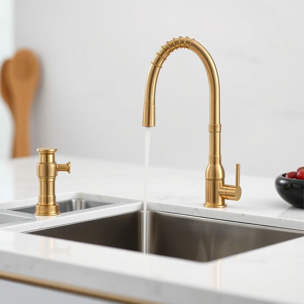 The Perfect Pair: Why a Brass Kitchen Faucet Belongs with Your Stainless Steel Sink