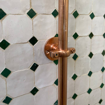 Unlacquered Solid Copper Shower for Outdoor Use - Copper Showerhead