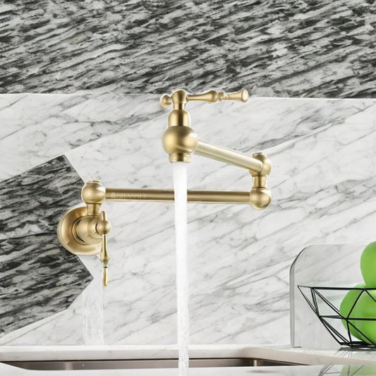 Wall Mounted Kitchen Faucet - Unlacquered Brass Pot Filler