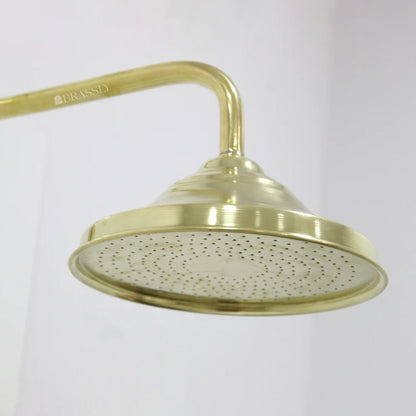 Brass Shower System, Straight Tub Filler And Head Shower, Plumbing Fixtures