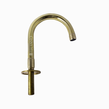 Unlacquered Brass 8" Bridge Tap, Deck Mount Tap, Vintage Kitchen Sink Tap