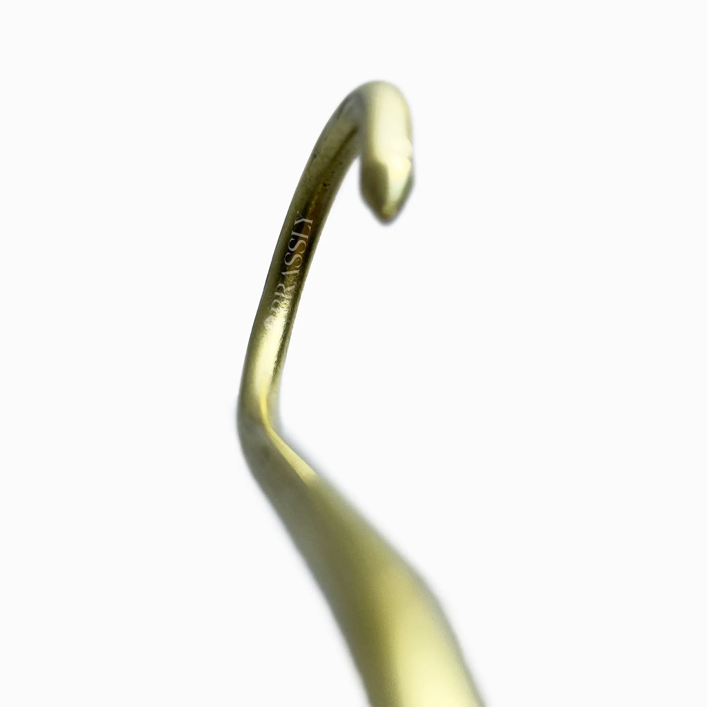 Brass Hanging Rail, 10 Grove S Hooks,  Polished Brass