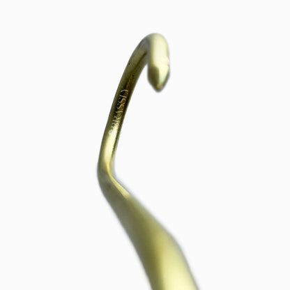 Brass Hanging Rail, 10 Grove S Hooks,  Polished Brass