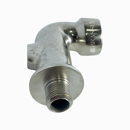 Handcrafted Small Water Tap, Chrome Silver Finish Wall Faucet